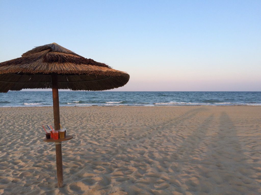 Tramonto in riva al mare